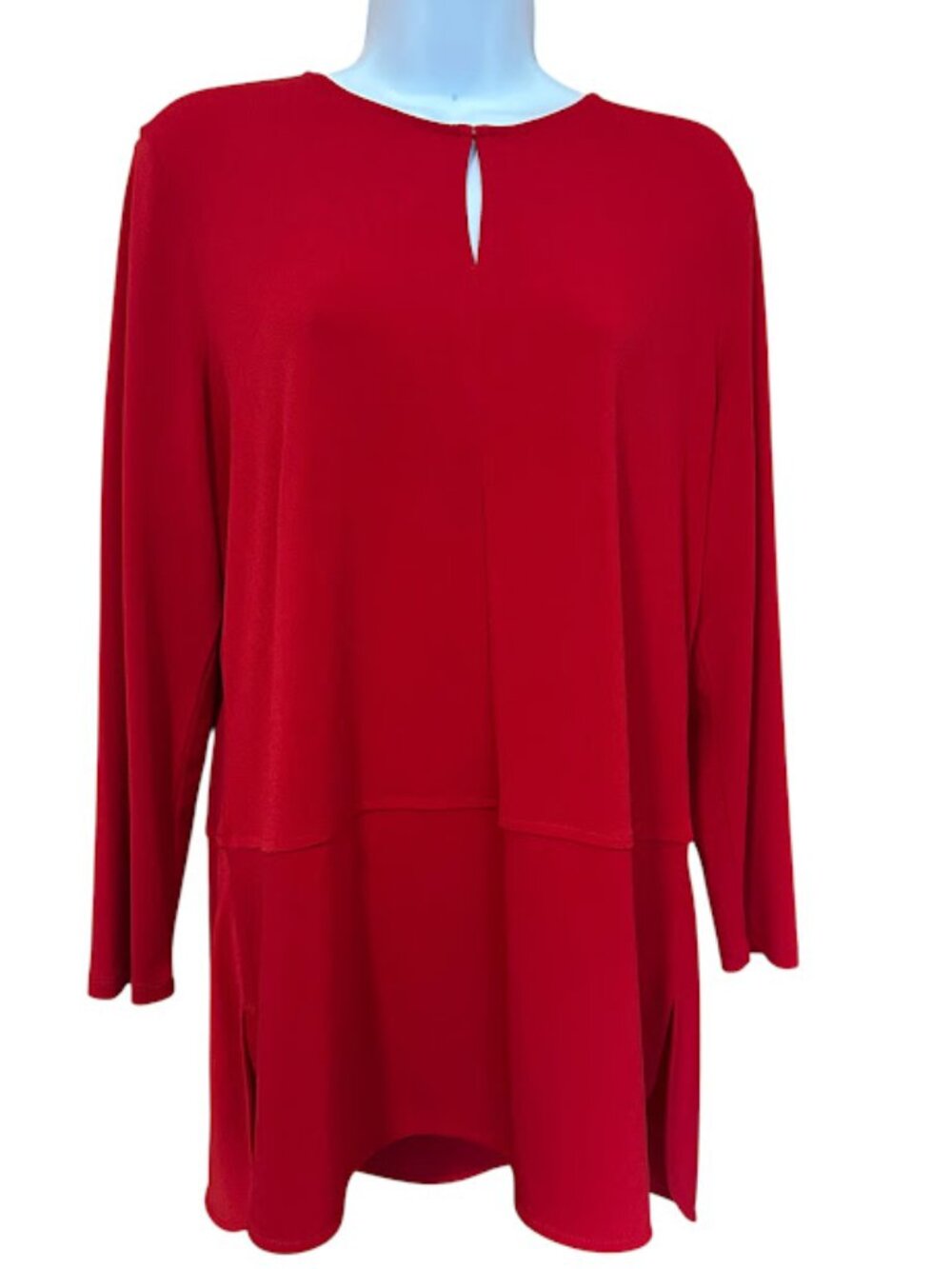 Ralph Lauren Classic Red Long-Sleeve Tunic Top - Size Large - Picture 6 of 6